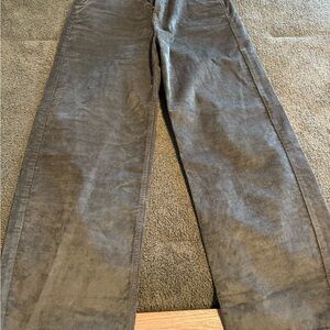 Wide Leg Corduroy Pants in Olive Green